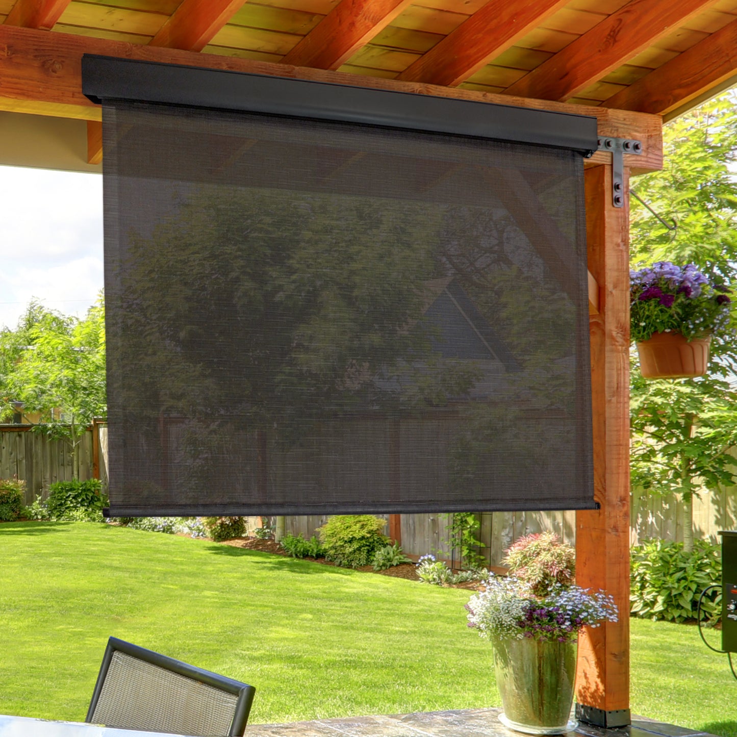 Premium Plug-In Motorized Outdoor Roller Shade