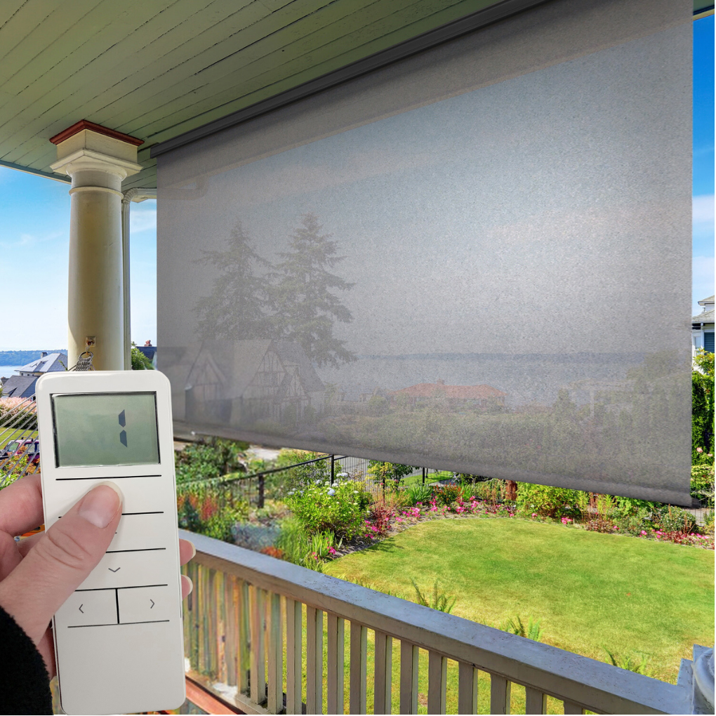 Premium Rechargeable Motorized Outdoor Roller Shade