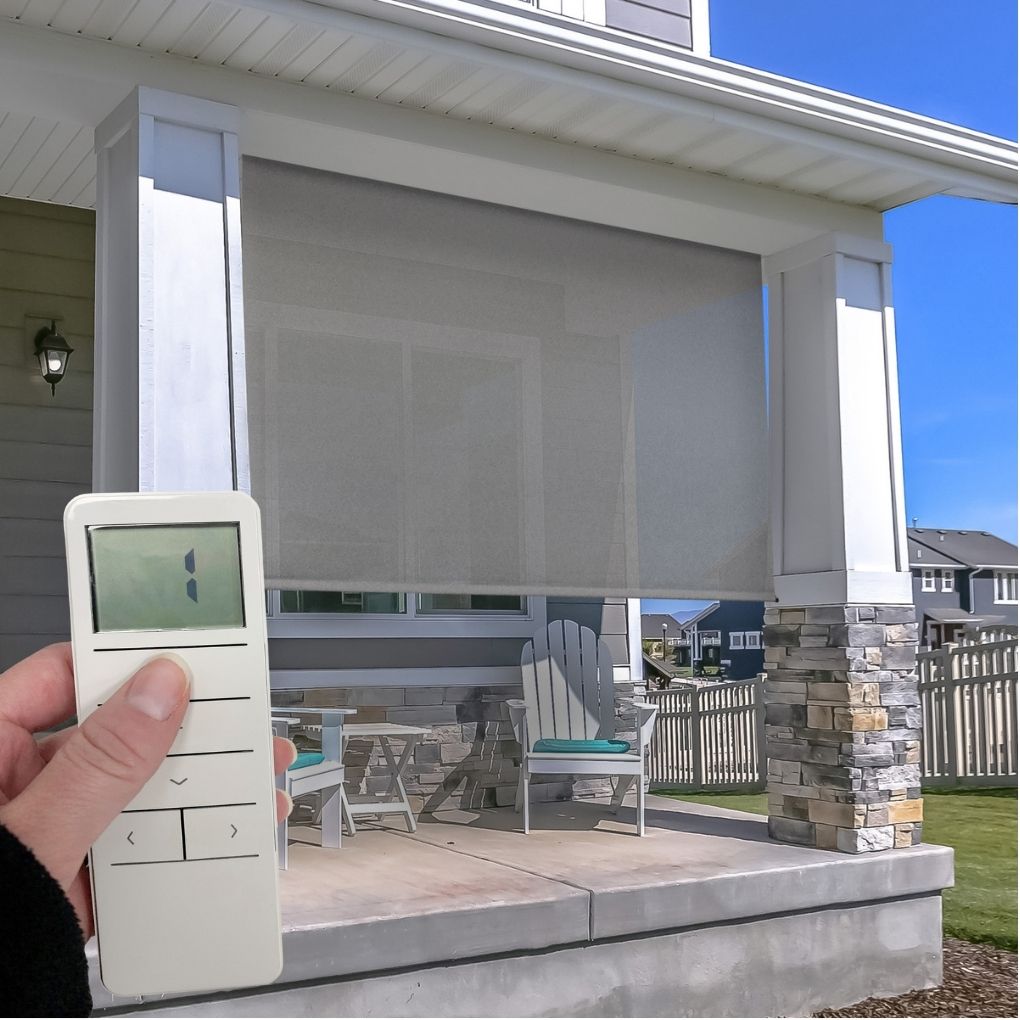 Premium Rechargeable Motorized Outdoor Roller Shade