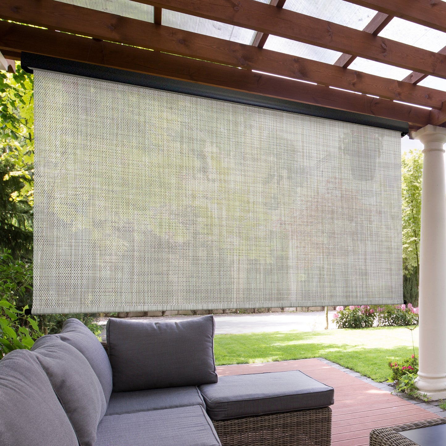 Premium Plug-In Motorized Outdoor Roller Shade
