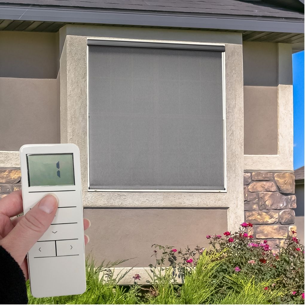 Premium Rechargeable Motorized Outdoor Roller Shade
