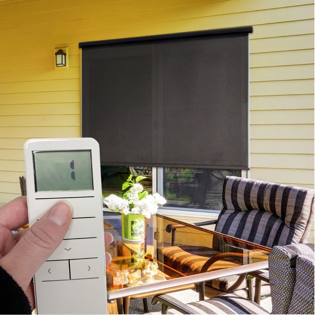 Premium Rechargeable Motorized Outdoor Roller Shade