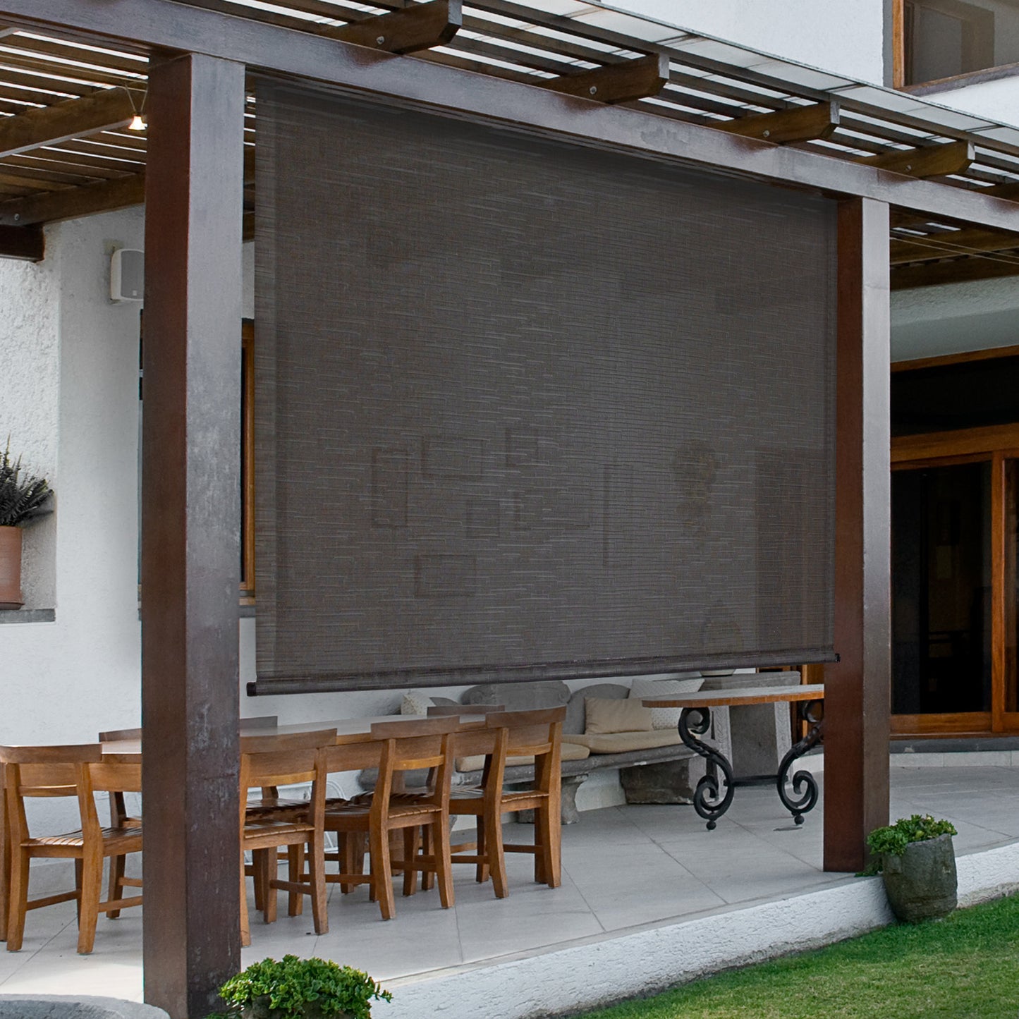 Premium Plug-In Motorized Outdoor Roller Shade